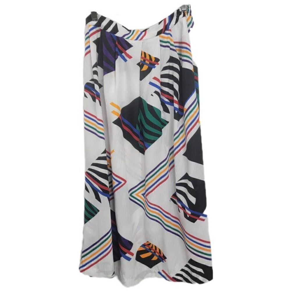 Vintage Multi Color Pleated Skirt